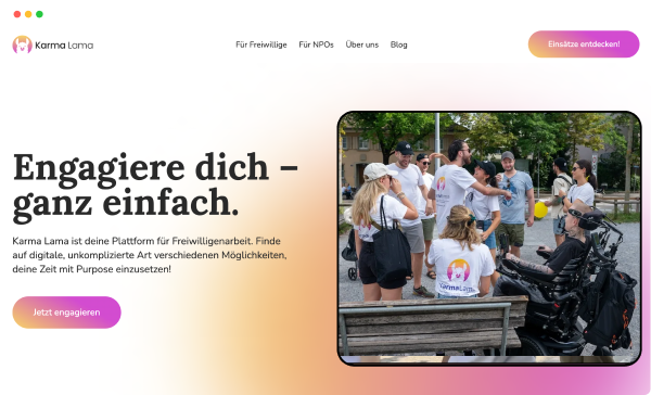 preview of karmalama website